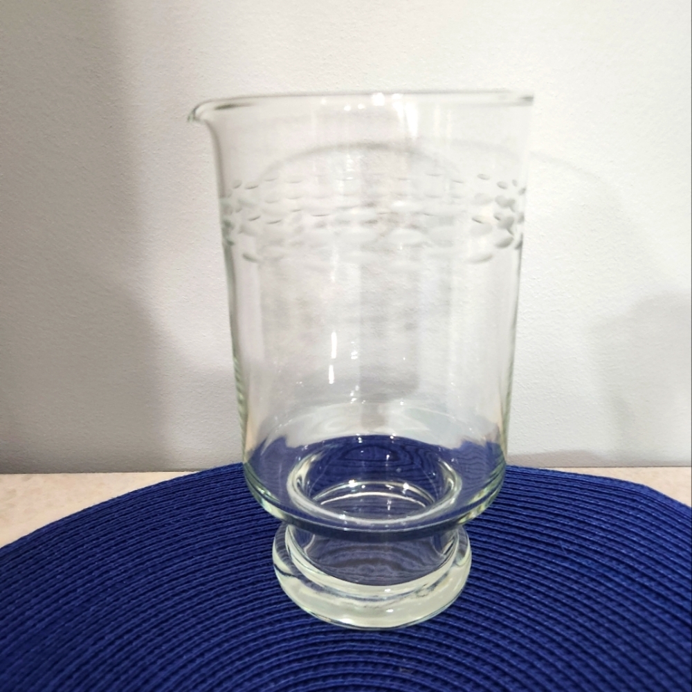 1960's Vintage Etched Crystal Cocktail/Martini Pitcher - Picture 1 of 4